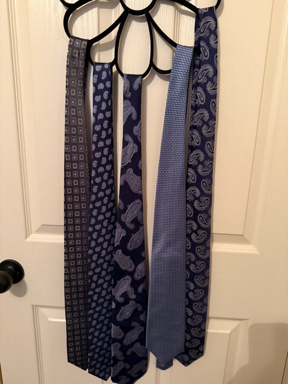 Daniel Cremieux Navy Blue Patterned Paisley and Geometric Tie Set